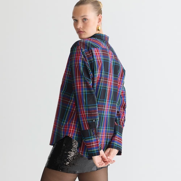 J.Crew Garçon Classic Shirt in Stewart Tartan Cotton Poplin - Picture 3 of 7